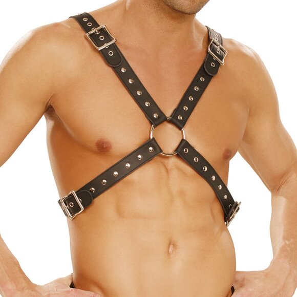 ShoesAndOutfits Other - 100% Real Black Leather Adjustable BDSM Harness